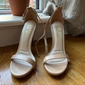 lulus nude strappy heels
